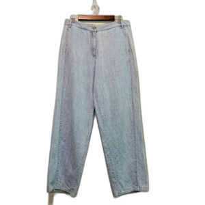 Poetry Hemp Cotton Soft Blue Baggy Fit Denim Trouser Jeans size 10